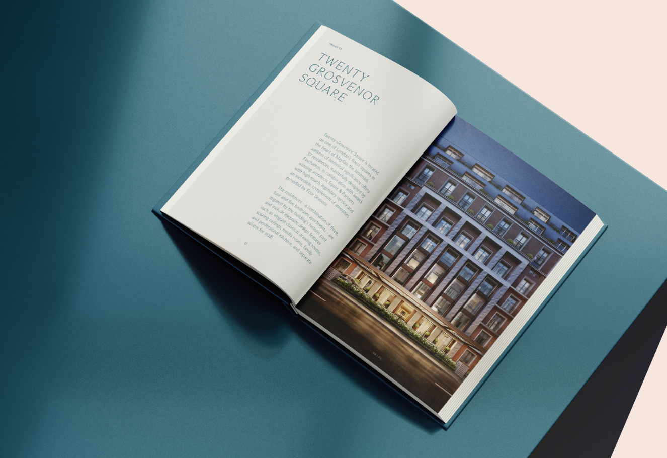 Valouran brochure spread design twenty Grosvenor Square